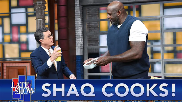 Shaquille O'Neal Teaches Stephen To Bake Colbert D...