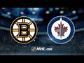 Tanev notches hat trick, Jets top Bruins in SO