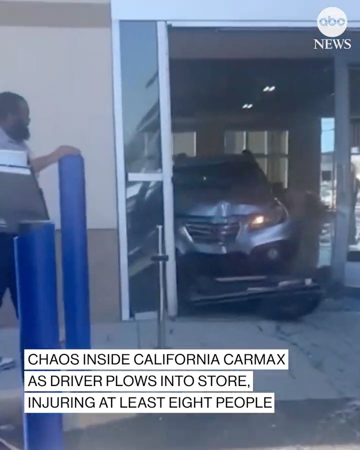Driver plows into California CarMax, injuring at least eight people