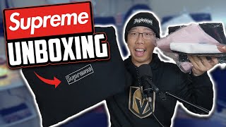 SUPREME KAWS BOX LOGO HOODIE UNBOXING!