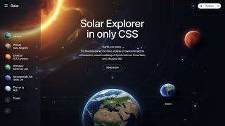 Solar System animation using HTML and CSS.