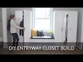 DIY Entryway Closets | IKEA Brimnes Hack | Furniture Upcycle | DIY Bench | Foyer Storage Solutions