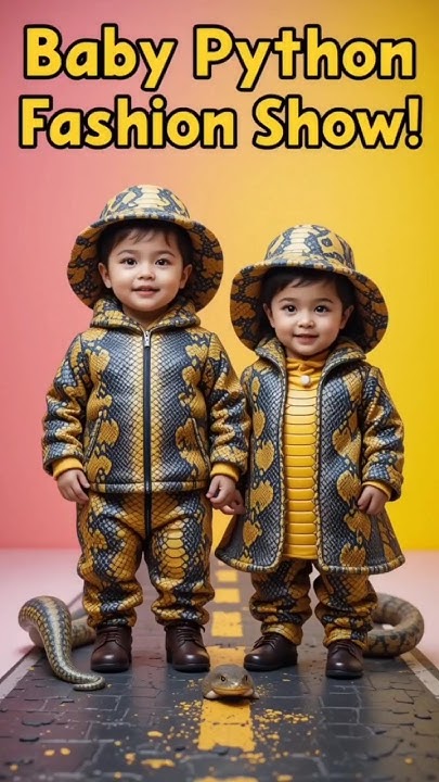 Cute Baby Python Fashion Show Adorable Babies in Python-Themed Outfits ...