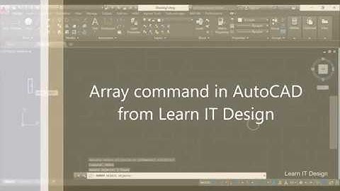 AutoCAD tutorial|Linear and polar array command in AutoCAD