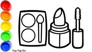 Draw Makeup Kit with Colors & Circles + Baby Shark Song | Learn Colors for Kids | Yup Yup Go