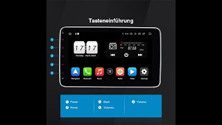Pumpkin 2 Din 10.1 Zoll Acht-Kern Android 13 Autoradio Mit Eingebautem Carplay 6G64Gb