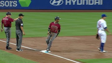 ARI@NYM: Segura steals second, takes third on error