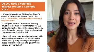 Do You Need a Colorado Address to Start a Colorado LLC? Essential Tips &amp; Requirements!