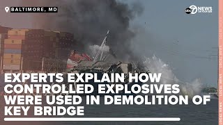 Unified Command officials explain how controlled explosives were used in demolition of Key Bridge