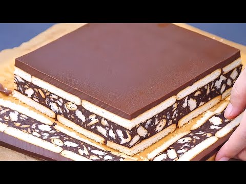 Kue biskuit coklat yang lezat! siap dalam beberapa menit! Tanpa oven, tanpa telur