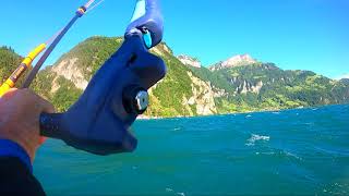 Kitesurfing the Föhnstorm at Lake Uri