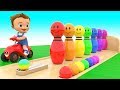 Bowling alley color pins toys 3d  learning colors with baby fun play kids children toddler edu toys