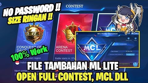 Data Open Mcl Terbaru | Data Open Full Contest Mcl, Arena Dll | Data Tambahan Mcl Patch Terbaru