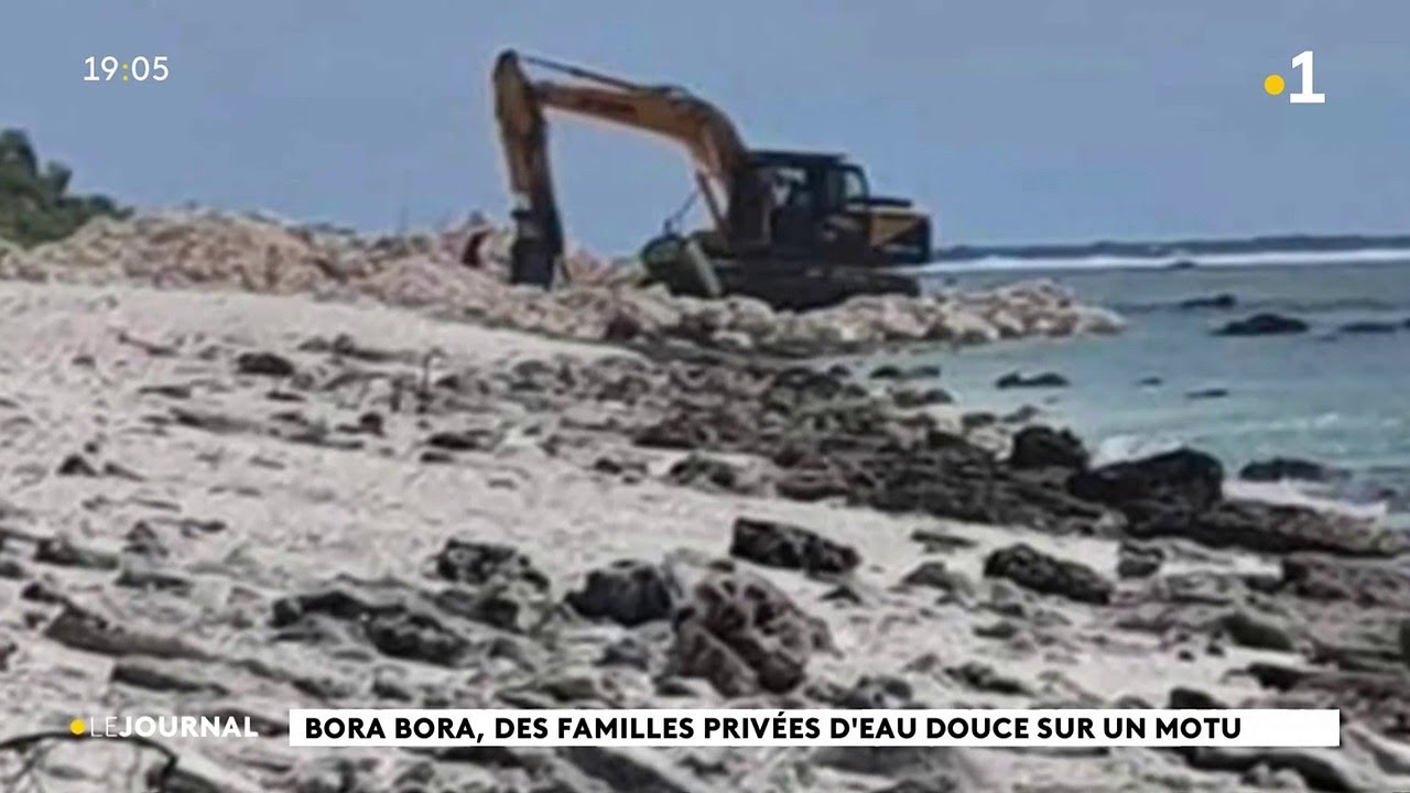 Bora bora, des familles privées d'eau douce sur un motu.