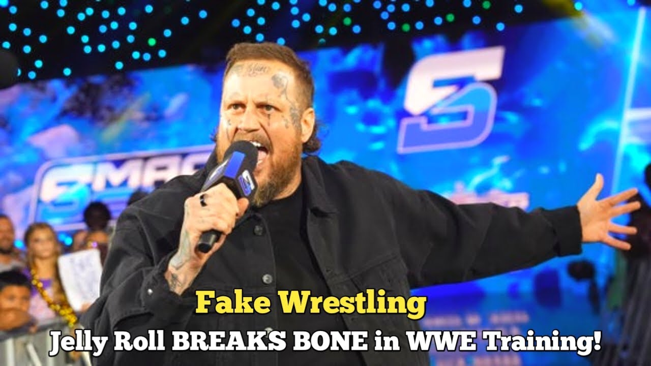 Music star breaks bone in WWE training, says 'wrestling is fake stuff gotta go.