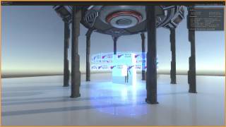 Using enlighten to illuminate a scene with holographic displays.