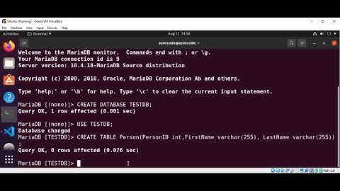 How to create a new database and table in MYSQL terminal with Xampp