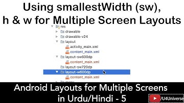 Using new Android Qualifiers-smallestWidth(sw), w & h for Multiple Screen Layouts | U4Universe
