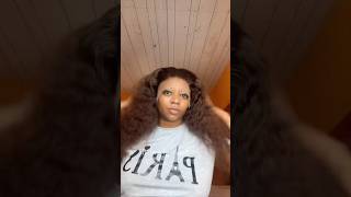 Chocolate Brown Deep Wave Wig Install #wigs #aliexpress