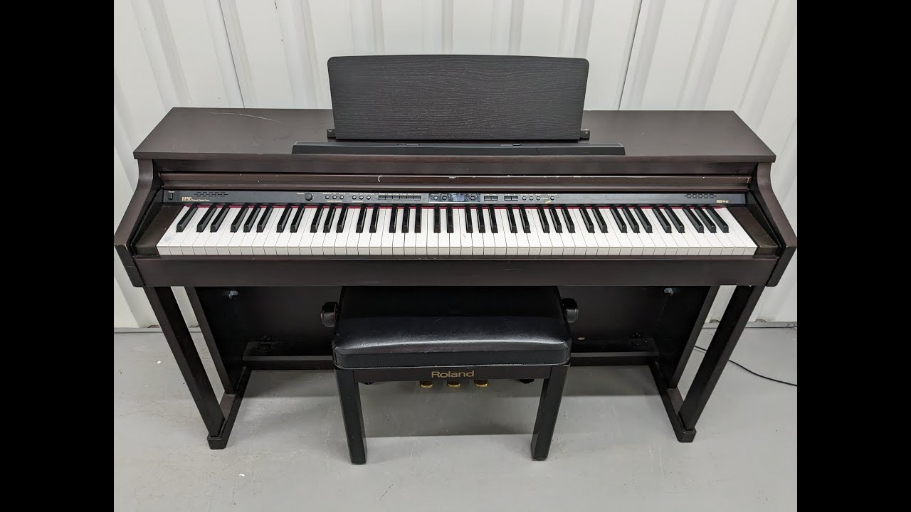 Roland HP203 digital piano and stool in dark rosewood finish stock