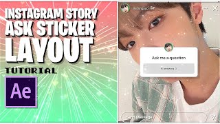 instagram story ask sticker layout after effects tutorial!