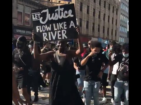 Protesters in N.J. dance in the streets during march