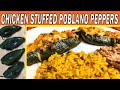 CHICKEN STUFFED POBLANO PEPPERS RECIPE | How To Make Delicious Stuffed Peppers