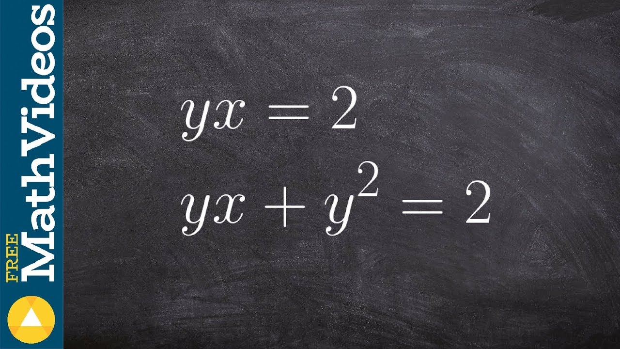 How to take the derivative of a function implicitly - YouTube
