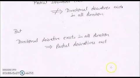 Function of several variables 1: Directional Derivative Partial Derivative and Example