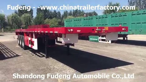 China supplier container semi trailer , 40ton 60ton Flat bed truck trailer for transport containers