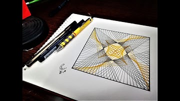 draw zentangle patterns|| Easy lines pattern drawing _ geometric pattern ||  #geometricpattern