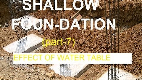 Foundation Engineering Lec-7 (effect of water table on bearing capacity) for RPSC AEN Mains/SSC JE