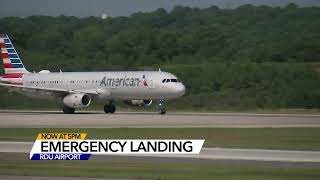 Airplane with reported fuel leak diverted to RDU for emergency landing
