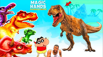 SHINCHAN and CHOP and AMAAN Playing DINOSAUR GAME to get T-REX Mecha Godzilla NOOB vs PRO vs HACKER