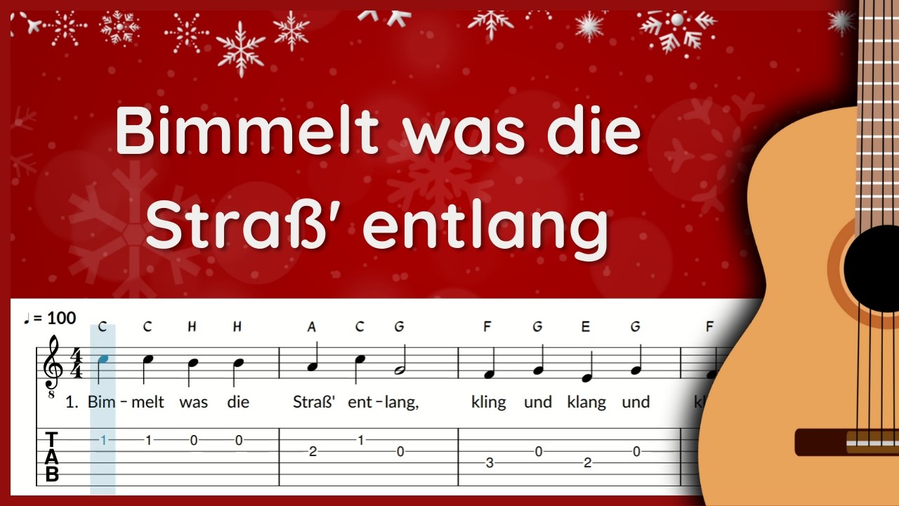 Bimmelt Was Die Straß Entlang Bimmelt was die Straß' entlang | Tabs für Gitarre | deutsches