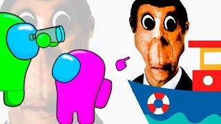 Obunga Meme Vs Among Us in real life animation Beach incident
