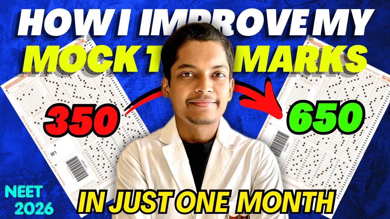 350 to 650🔥in 1 month 📈 || How I increase marks in Mock test 🎯#neet2026 ...
