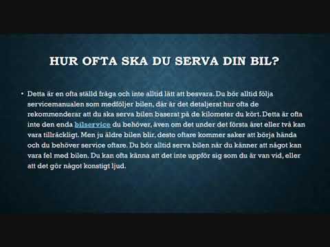 Video: Hur ofta ska du serva dieselbil?