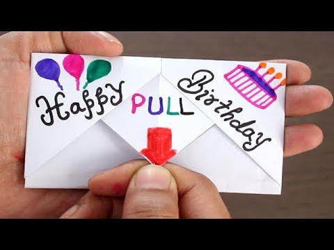 DIY - Pull Tab Origami Envelope Card || Letter Folding Origami ...