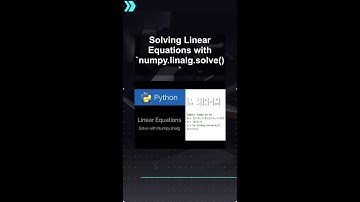 Solving Linear Equations with `numpy.linalg.solve()` #ai #artificialintelligence #machinelearning