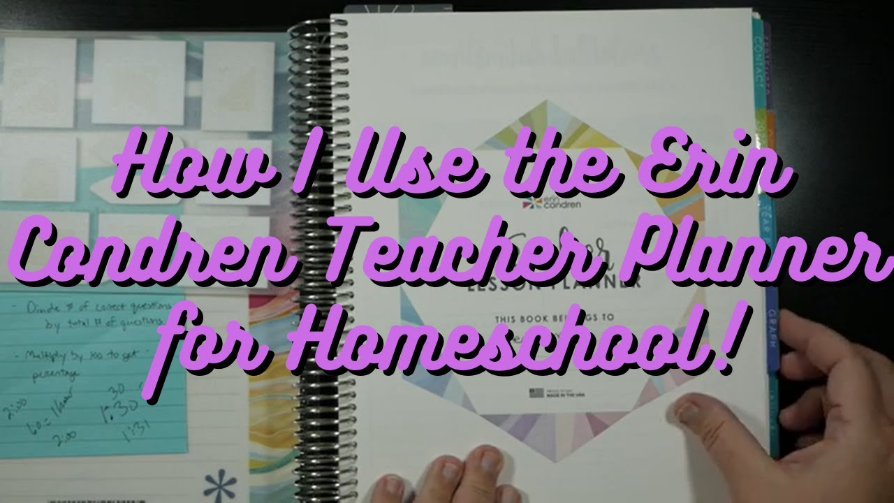 How I Use the Erin Condren Teacher Planner for Homeschool! - YouTube