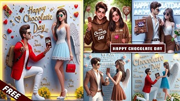 2024 Create 3D Ai Happy 🍫 Chocolate Day | Image Creator | Chocolate Day Bing Image Creator Tutorial