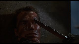 Arnold Schwarzenegger in Commando (1985). Final battle.