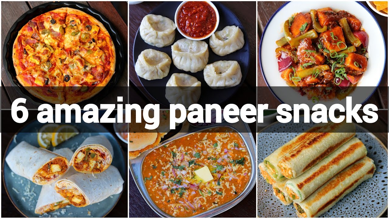 6 paneer snacks recipes | healthy paneer snacks for kids | paneer starters list | Hebbar | Hebbars Kitchen