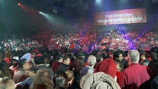 多伦多兼职新闻摄影摄像师拍摄2015年加拿大自由党在多伦多的竞选大型集会