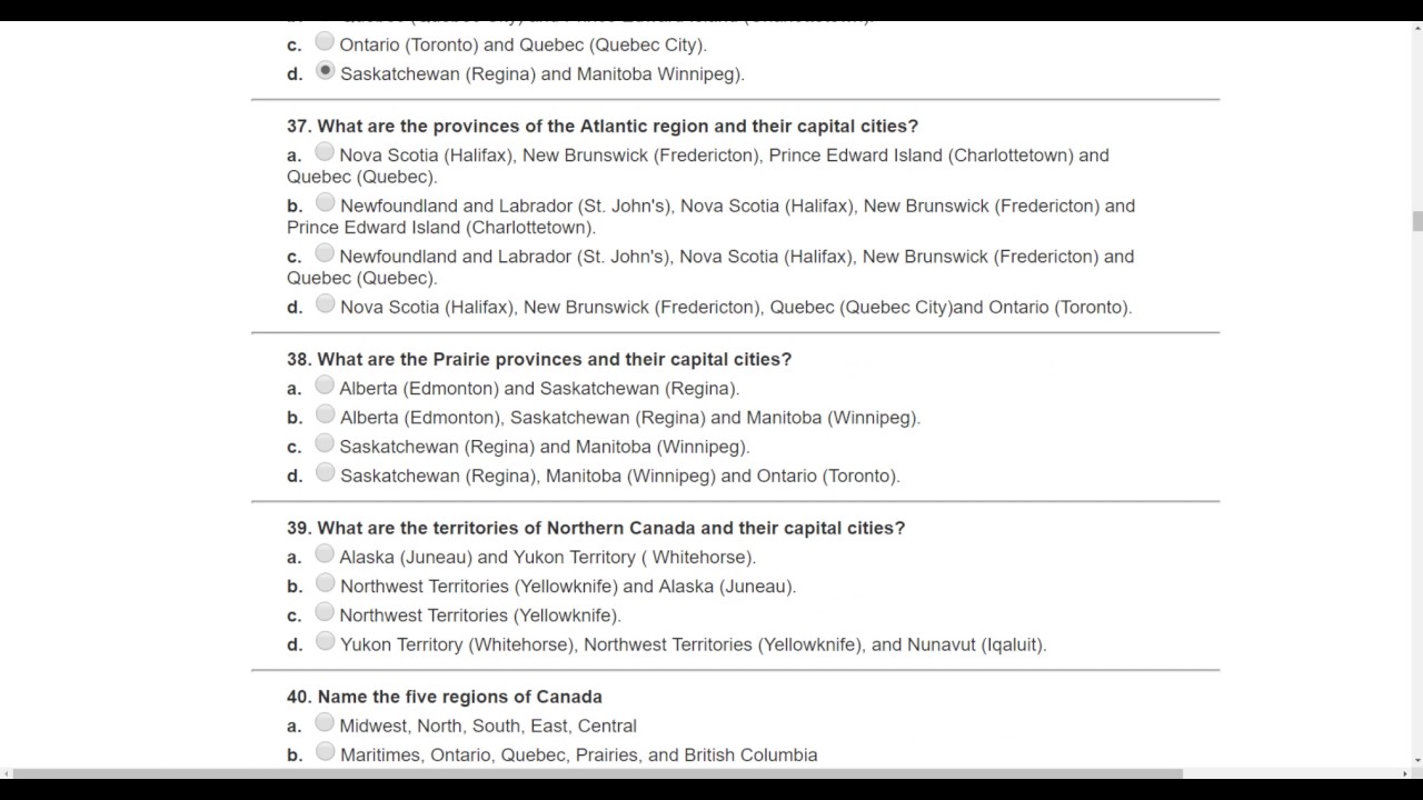 Canada History Quiz Questions canadaan