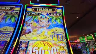 Max Bet bonus on Pyramid Party at the Kickapoo Lucky Eagle Casino in Eagle Pass, Texas screenshot 3