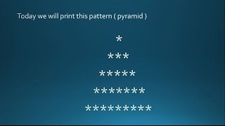 Pattern printing programs  (Pyramid)  Part-2