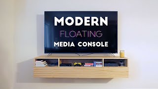 How to Make a Modern Floating Media Console - Woodworking