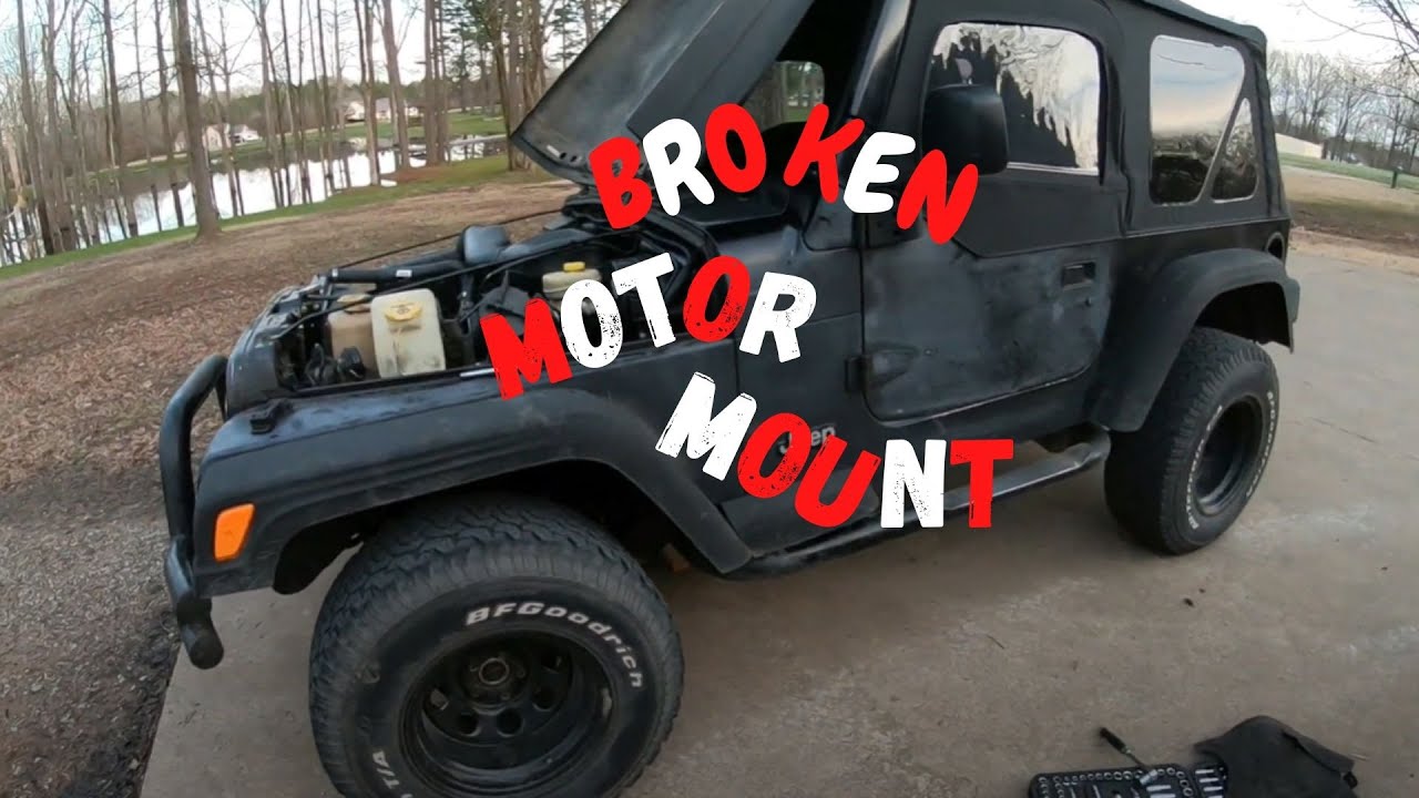 97 Jeep Wrangler Motor Mount Replacement ! - YouTube